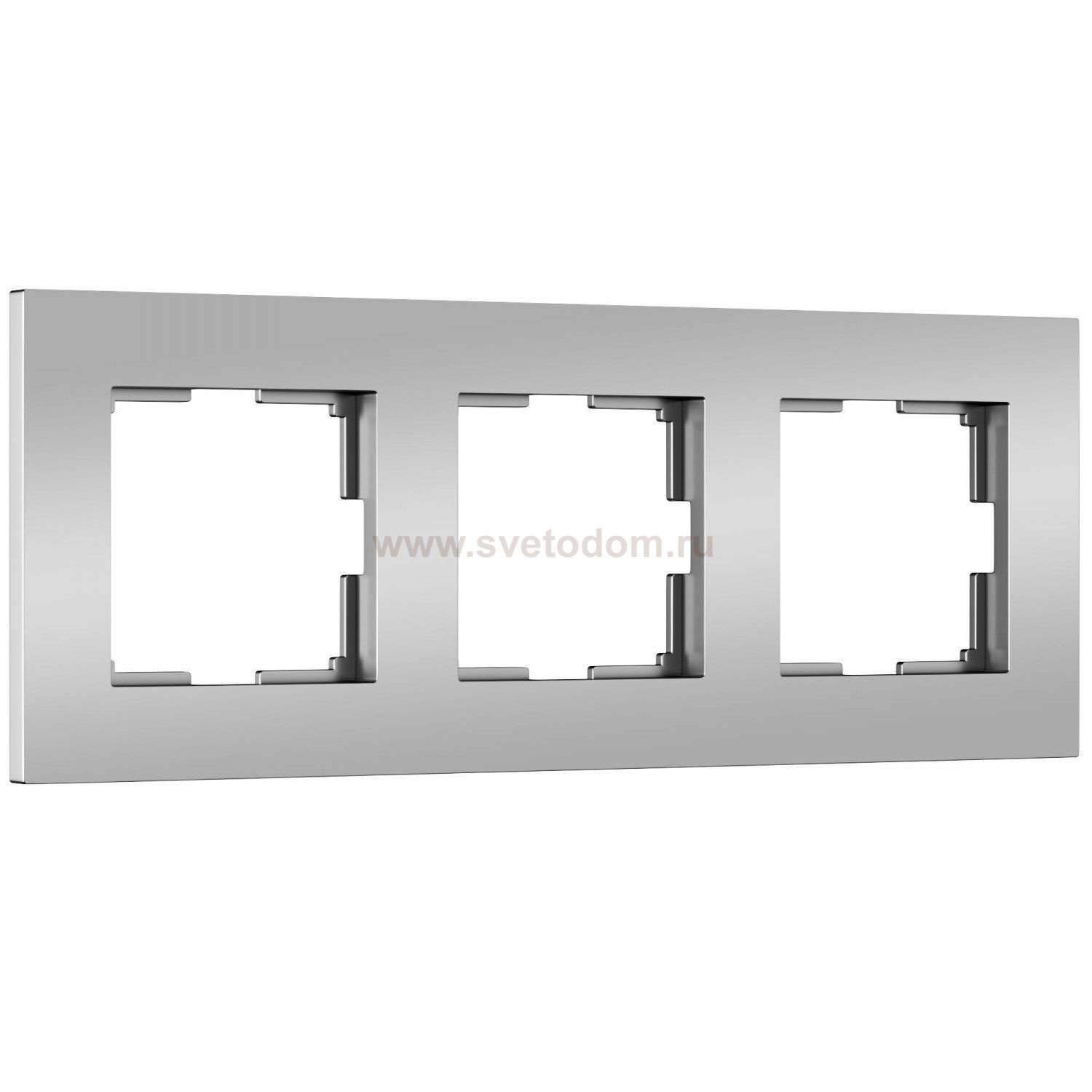 Рамка на 3 поста Slab (серебро матовый) W0032965 Werkel