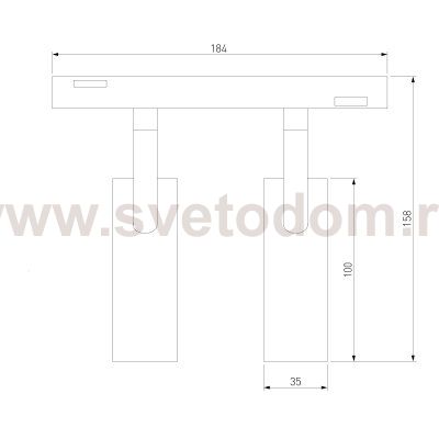 Slim Magnetic Трековый светильник 14W 4200K Dual (чёрный) 85046/01 Elektrostandard