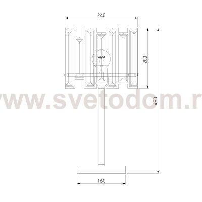 Настольный светильник 01147/1 хром Eurosvet