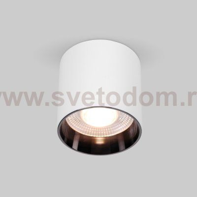 Светильник потолочный светодиодный 25034/LED 10W 4200K белый/чёрный жемчуг Elektrostandard