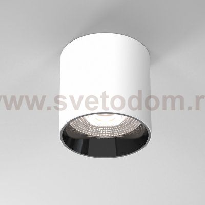 Светильник потолочный светодиодный 25034/LED 10W 4200K белый/чёрный жемчуг Elektrostandard