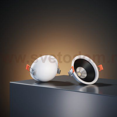 25083/LED 6W 4200K белый/чёрный  / Встраиваемый светодиодный светильник Elektrostandard