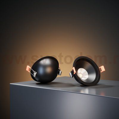 25083/LED 6W 4200K чёрный / Встраиваемый светодиодный светильник Elektrostandard