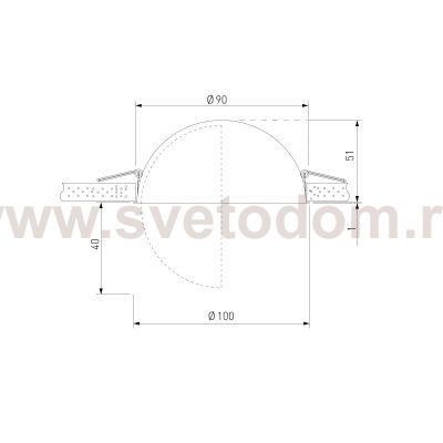 25083/LED 6W 4200K чёрный / Встраиваемый светодиодный светильник Elektrostandard