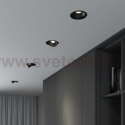 25083/LED 6W 4200K чёрный / Встраиваемый светодиодный светильник Elektrostandard
