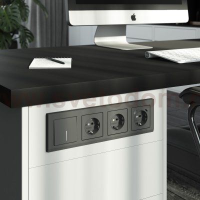 Выключатель одноклавишный с подсветкой (графит матовый) W1110164 Werkel