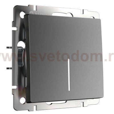Выключатель одноклавишный с подсветкой (графит матовый) W1110164 Werkel