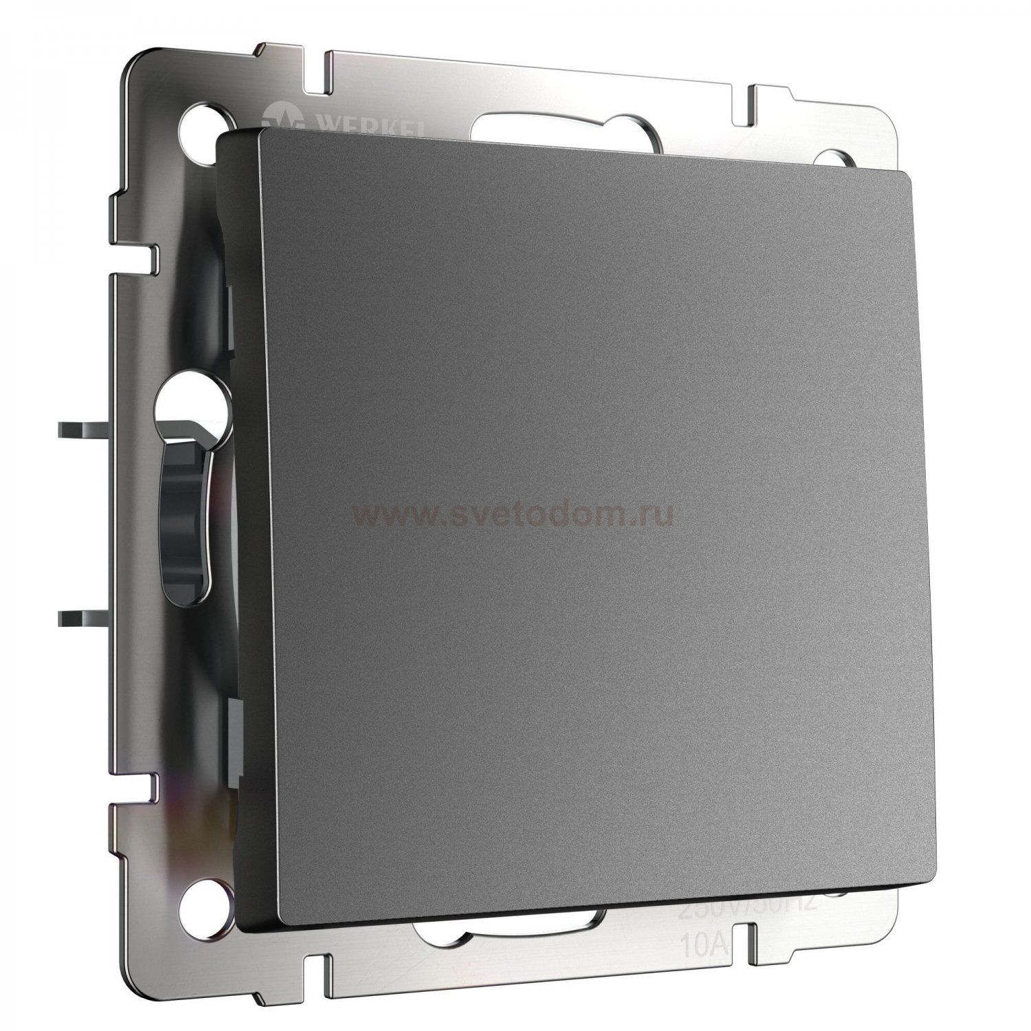 Выключатель одноклавишный проходной (графит матовый) W1112064 Werkel