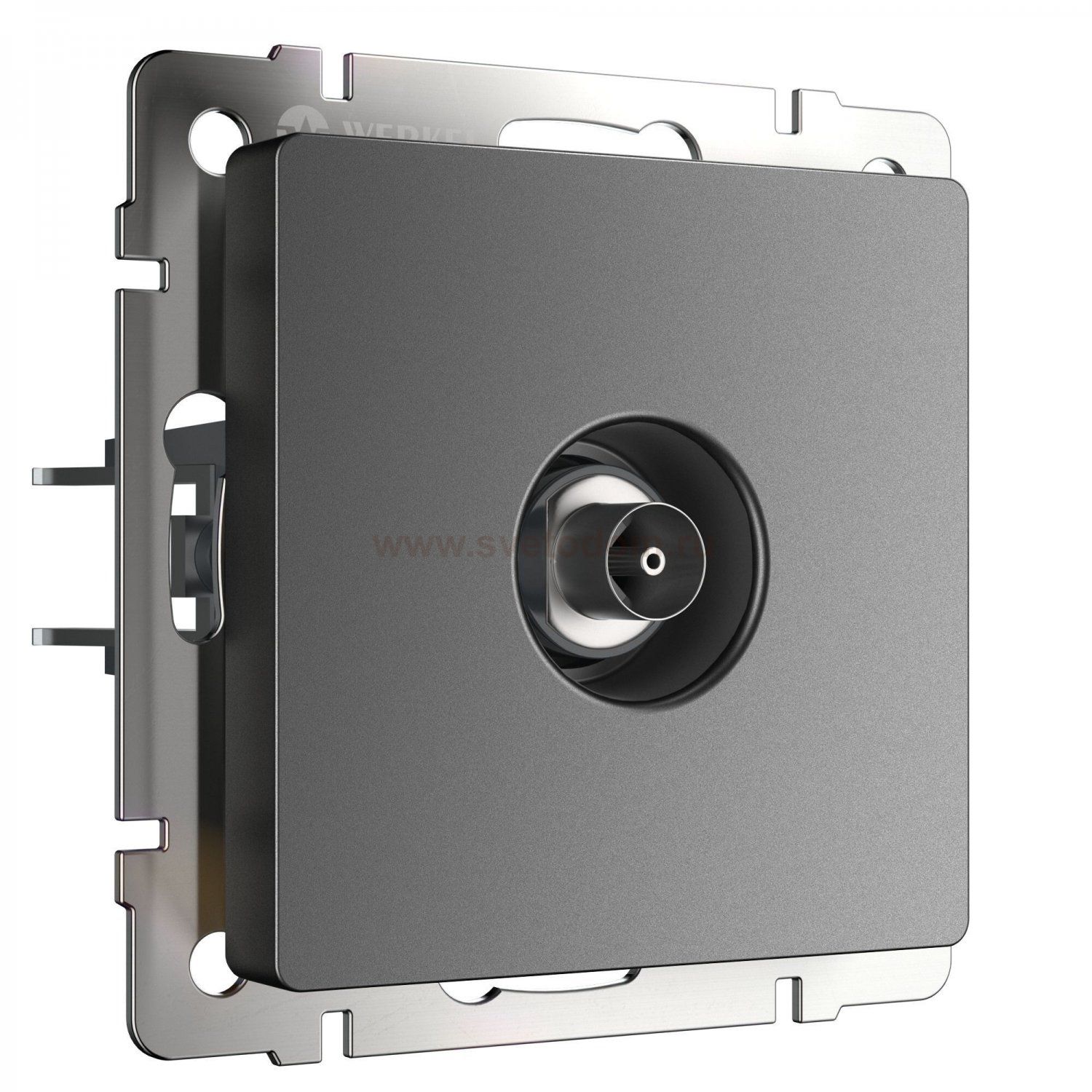 ТВ-розетка оконечная (графит матовый) W1183064 Werkel