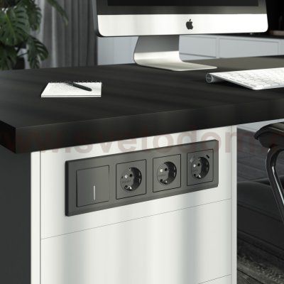 Рамка на 4 поста Stark (графит матовый) W0041864 Werkel