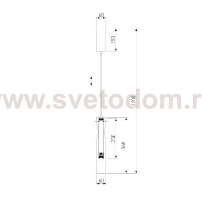 Люстра Eurosvet 50254/1 LED графит Swan