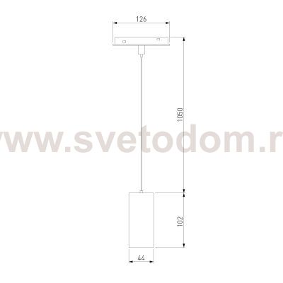 Slim Magnetic Трековый подвесной светодиодный светильник 12W 4200K Amend (чёрный) 85519/01 Elektrostandard