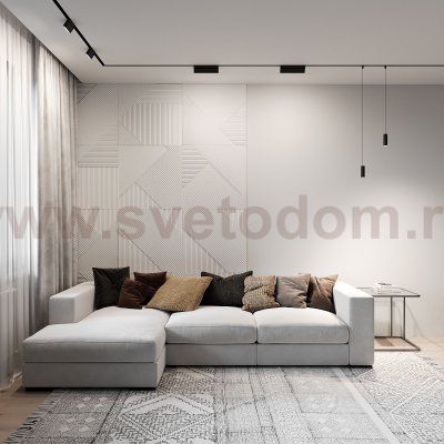 Slim Magnetic Трековый подвесной светодиодный светильник 15W 4200K Amend (чёрный) 85520/01 Elektrostandard