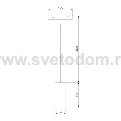 Slim Magnetic Трековый подвесной светодиодный светильник 15W 4200K Amend (чёрный) 85520/01 Elektrostandard