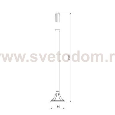 Светильник садово-парковый со светодиодами ISIDA LED черный 35165/F Elektrostandard