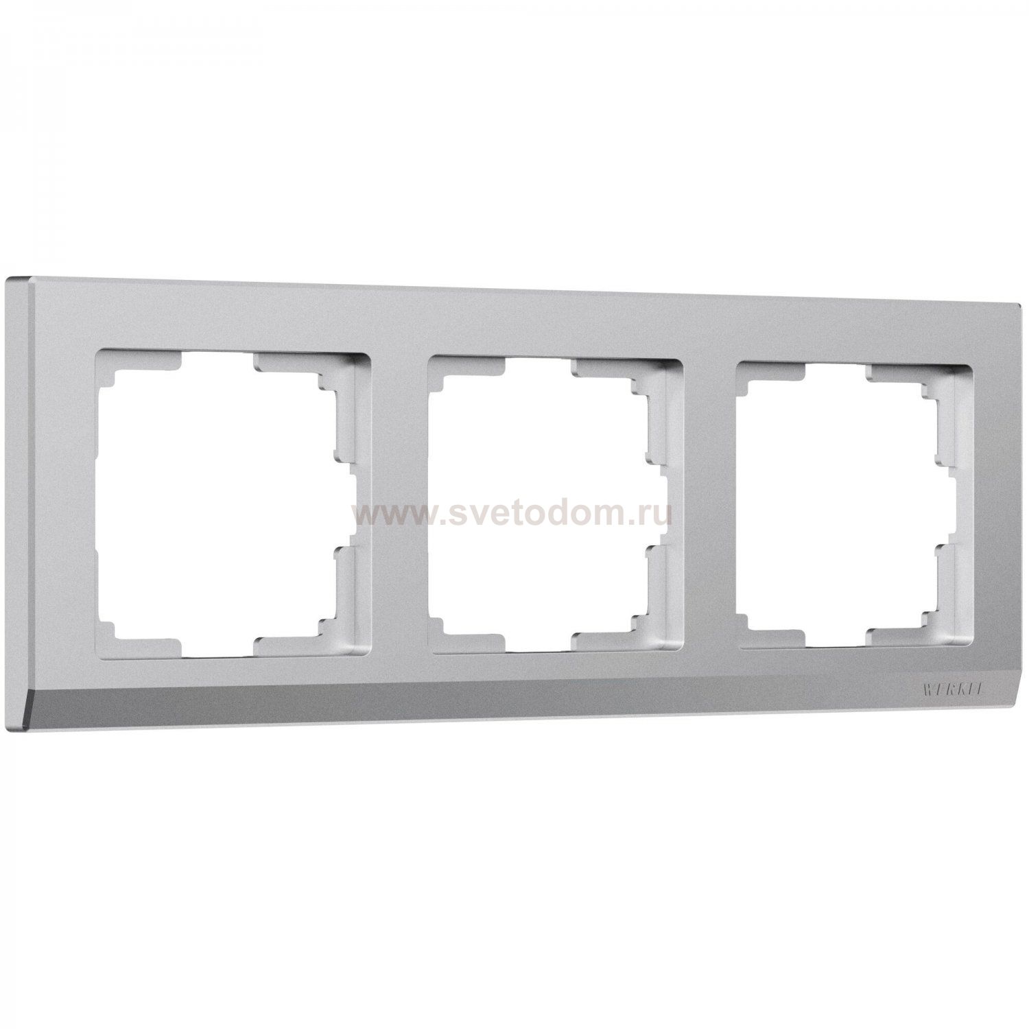 Рамка на 3 поста Stark (серебряный матовый) W0031865 Werkel