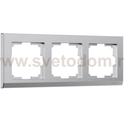 Рамка на 3 поста Stark (серебряный матовый) W0031865 Werkel