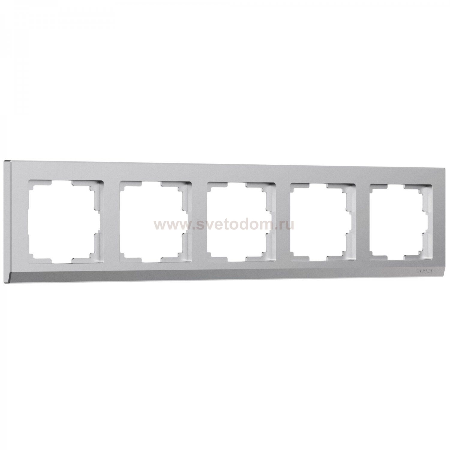 Рамка на 5 постов Stark (серебряный матовый) W0051865 Werkel