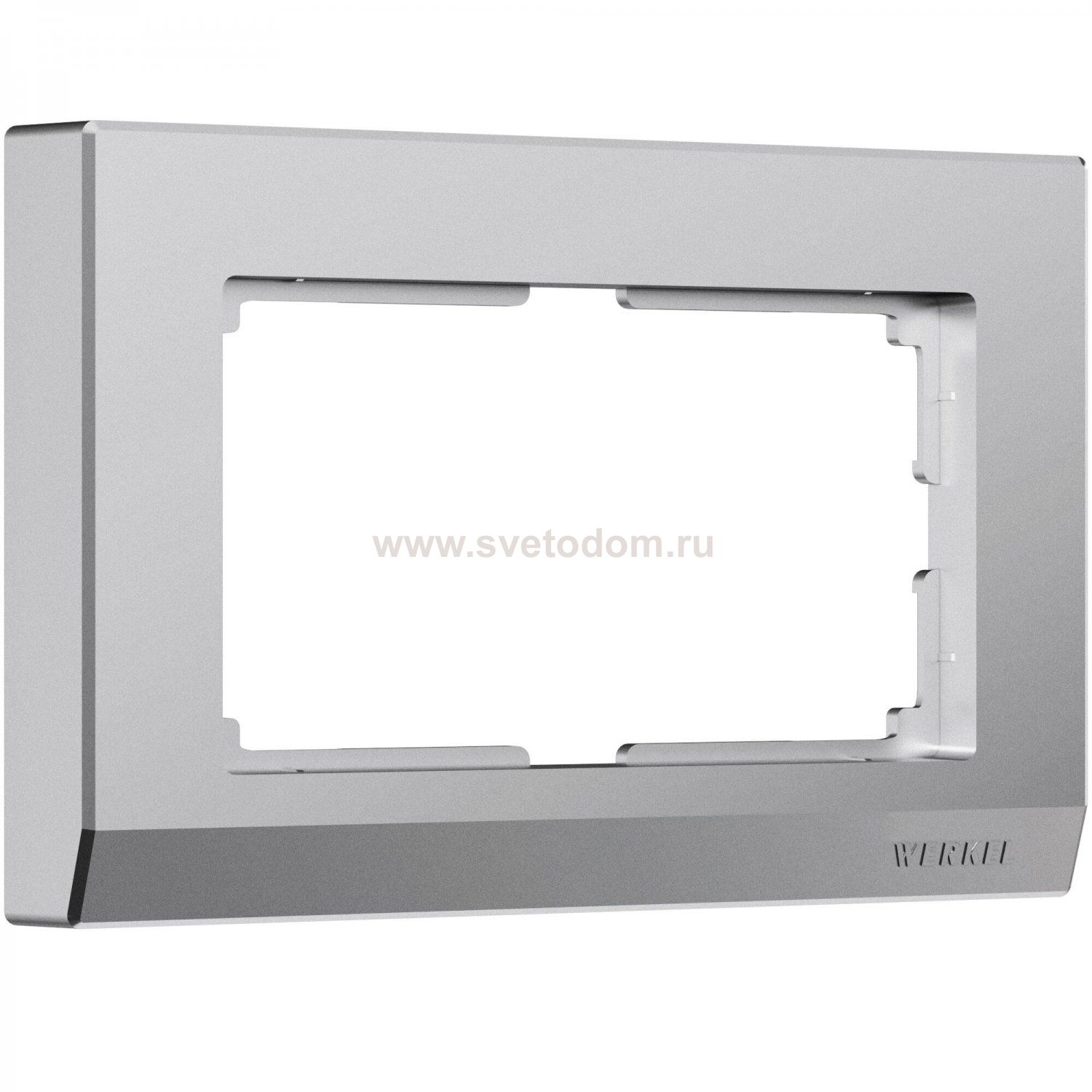 Рамка для двойной розетки Stark (серебряный матовый) W0081865 Werkel