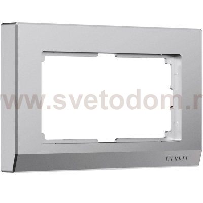 Рамка для двойной розетки Stark (серебряный матовый) W0081865 Werkel