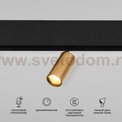 Slim Magnetic Умный трековый светильник 5W 2700-6500K Dim Cantors (латунь) 85071/01 Elektrostandard