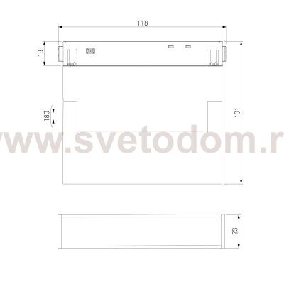 Slim Magnetic Умный трековый светильник 6W 2700-6500K Dim Kos (чёрный) 85081/01 Elektrostandard