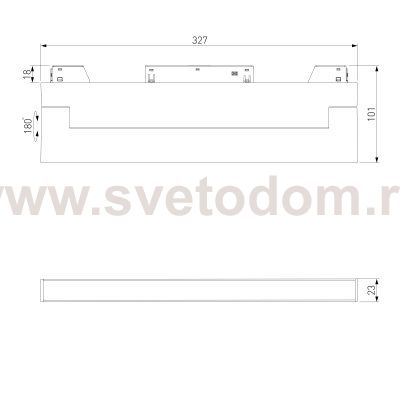 Slim Magnetic Умный трековый светильник 18W 2700-6500K Dim Kos (чёрный) 85083/01 Elektrostandard