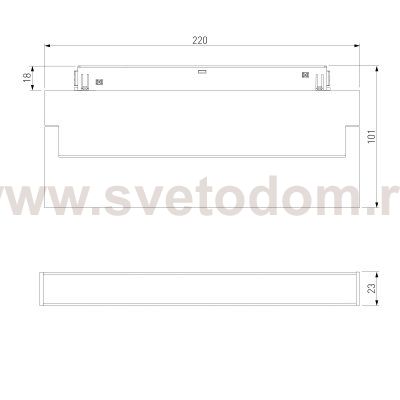 Slim Magnetic Трековый светильник 12W 4200K Kos (чёрный) 85085/01 Elektrostandard