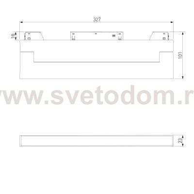 Slim Magnetic Трековый светильник 18W 4200K Kos (чёрный) 85086/01 Elektrostandard
