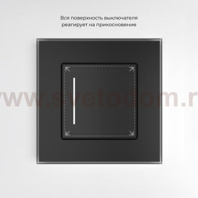 Сенсорный выключатель одноклавишный с подсветкой (черный) W4512008 Werkel