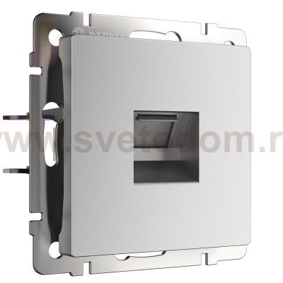 Розетка Ethernet RJ-45 (серебряный матовый) W1181065 Werkel