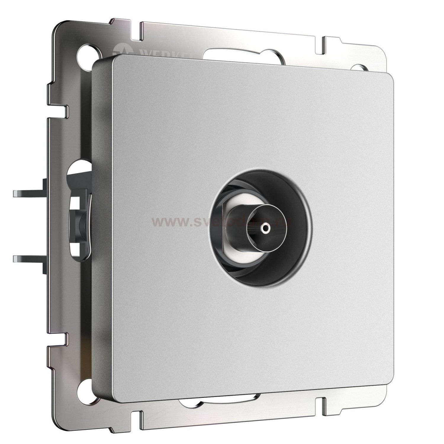 ТВ-розетка оконечная (серебряный матовый) W1183065 Werkel