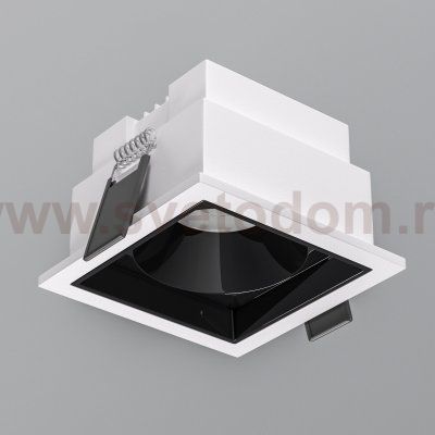 Встраиваемый потолочный светильник 10W 4000K белый/чёрный 25085/LED Elektrostandard