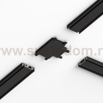Flat Magnetic Коннектор для четырёхстороннего соединителя накладного шинопровода (чёрный) 85004/00 Elektrostandard