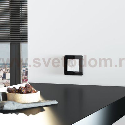 Рамка на 1 пост Elite (черный, стекло) W0012448 Werkel