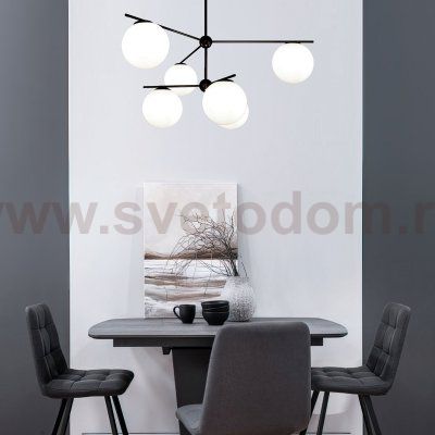 Потолочный светильник Eurosvet 60147/6 черный Marbella