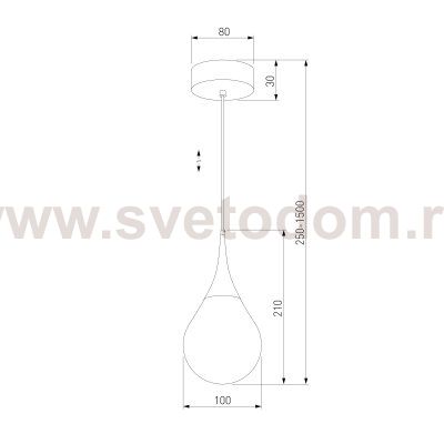 Подвесной светильник 50256/1 LED золото Eurosvet