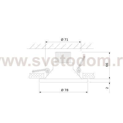 Встраиваемый светодиодный светильник 7W 3000K WH белый 15266/LED Elektrostandard