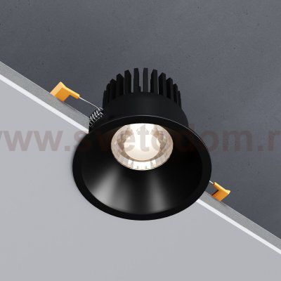 Встраиваемый светодиодный светильник 7W 3000K BK черный 15266/LED Elektrostandard