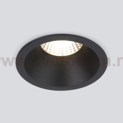 Встраиваемый светодиодный светильник 7W 3000K BK черный 15266/LED Elektrostandard