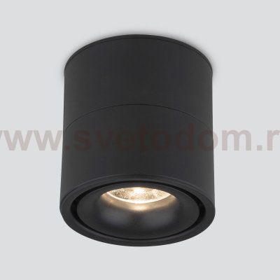 Накладной светодиодный светильник 15W 3000K черный матовый DLR031 Elektrostandard