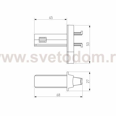 Slim Magnetic Соединитель для круглого шарнирного коннектора (чёрный) 85011/00 Elektrostandard
