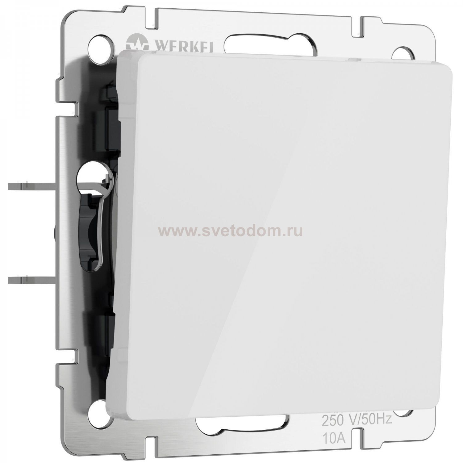 Выключатель одноклавишный проходной (белый акрил) Werkel W1112041
