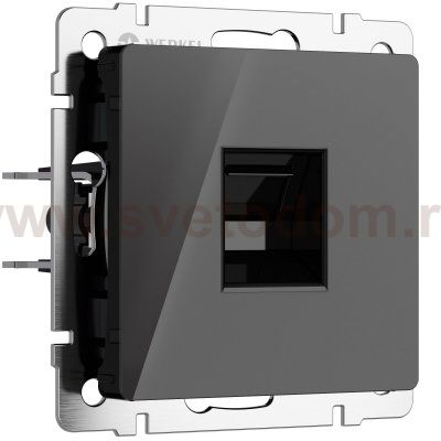 Розетка Ethernet RJ-45 (черный акрил) Werkel W1181048