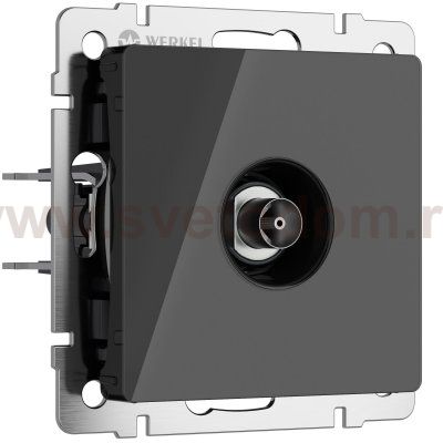 ТВ-розетка оконечная (черный акрил) Werkel W1183048