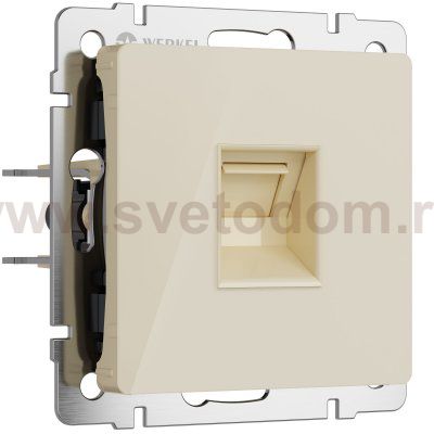 Розетка Ethernet RJ-45 (айвори акрил) Werkel W1181043