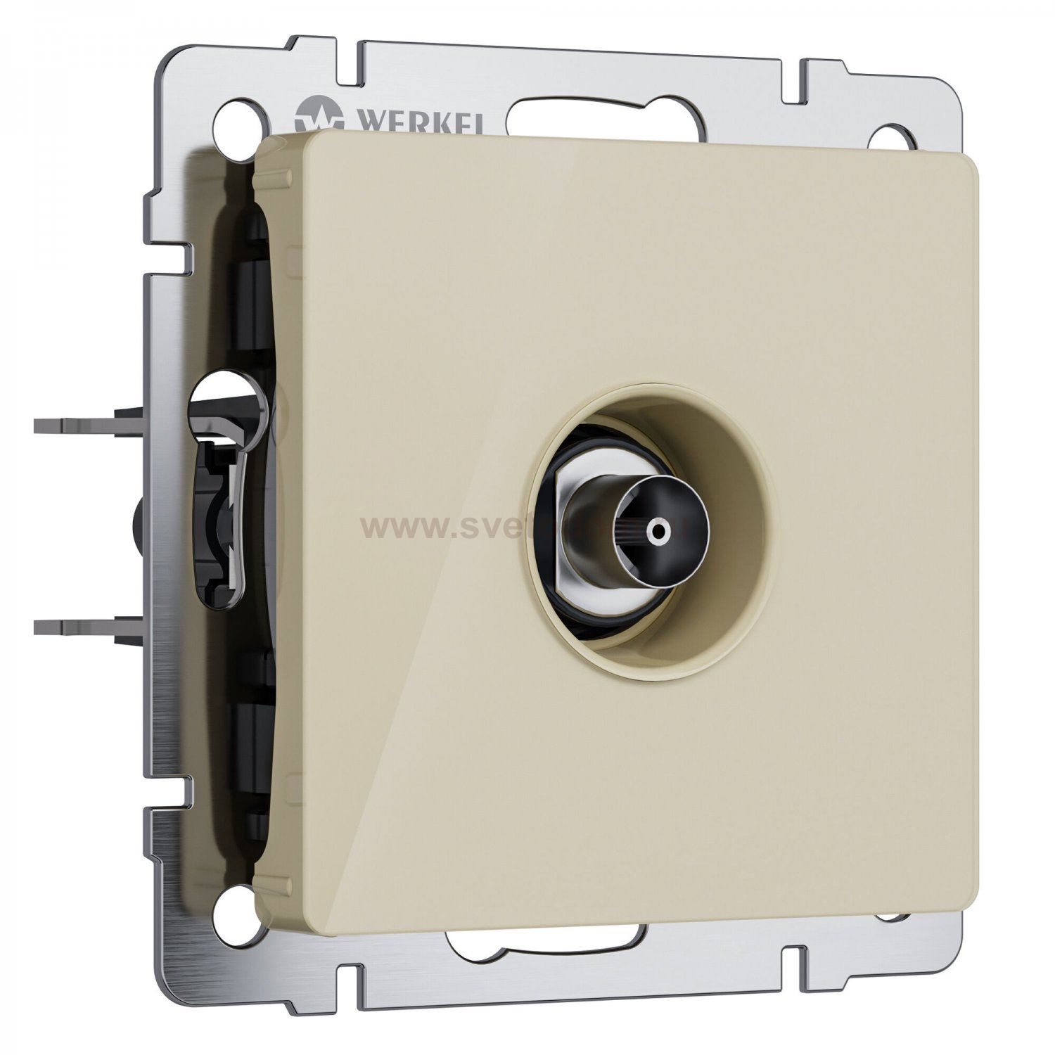 ТВ-розетка оконечная (айвори акрил) Werkel W1183043