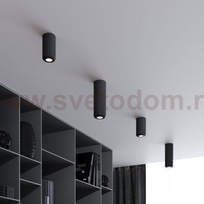 Светильник потолочный светодиодный 10W 4000K чёрный 25044/LED Elektrostandard