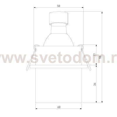 Светильник встраиваемый 25004/01 GU10 чёрный 25004/01 Elektrostandard