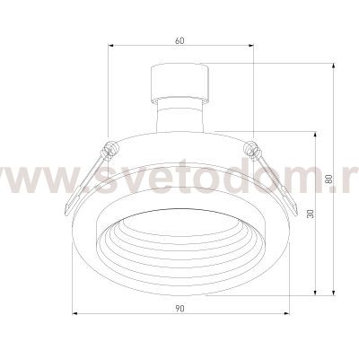 Светильник встраиваемый GU10 чёрный 25007/01 Elektrostandard